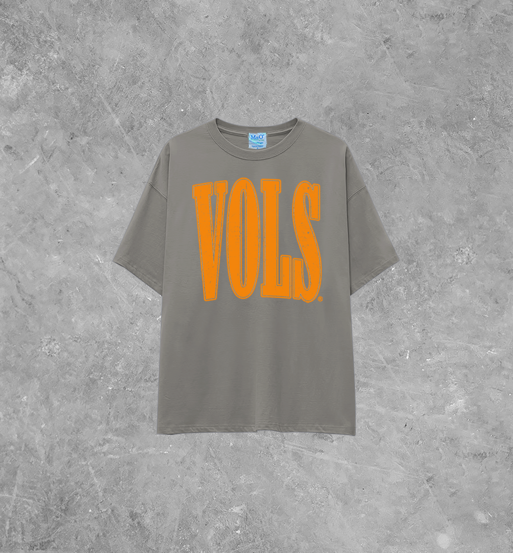 Tennessee VOLS, Block Letter Lightweight M&O Cotton TShirt