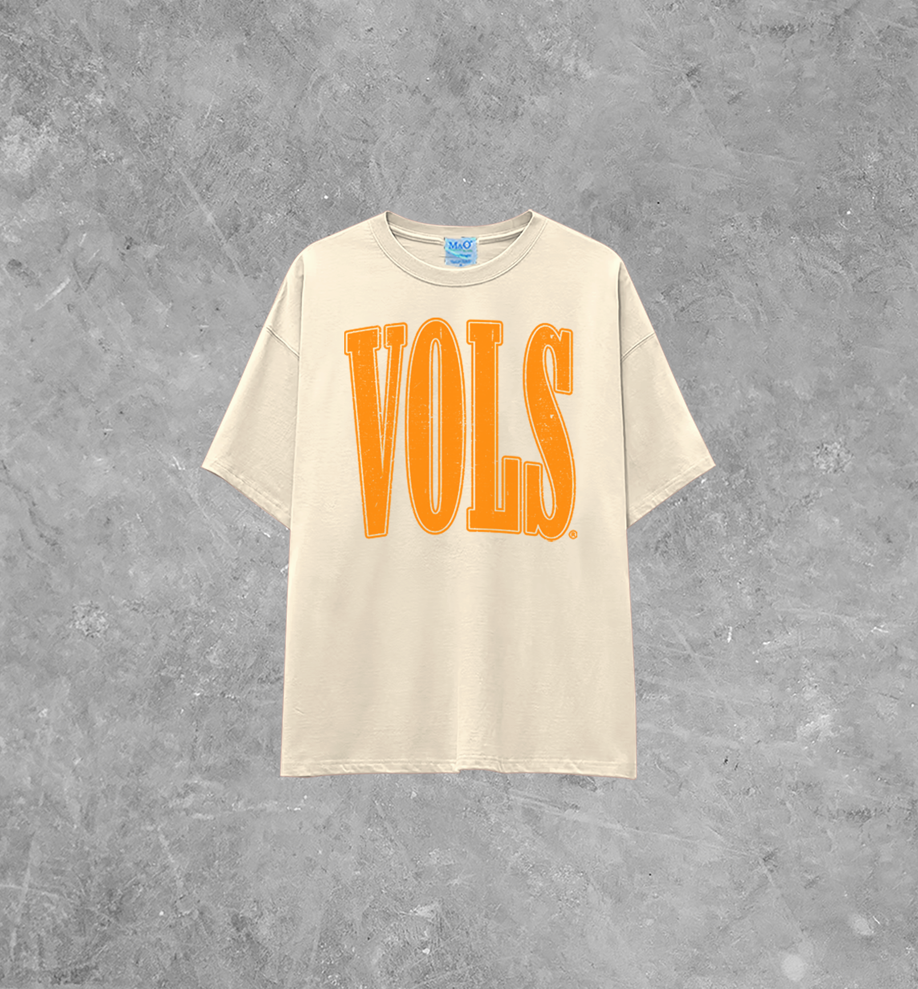 Tennessee VOLS, Block Letter Lightweight M&O Cotton TShirt