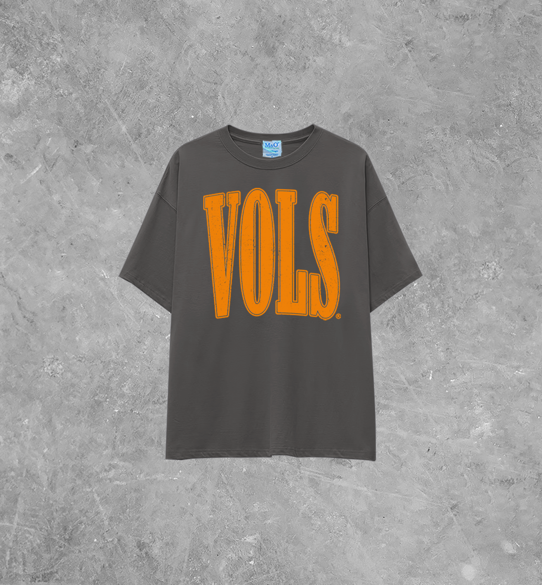 Tennessee VOLS, Block Letter Lightweight M&O Cotton TShirt