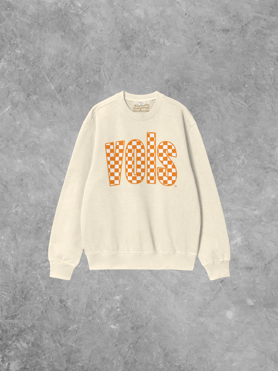 Underground Original Design: 90's Tennessee VOLS, Checkerboard Oversized 90s Sweatshirt