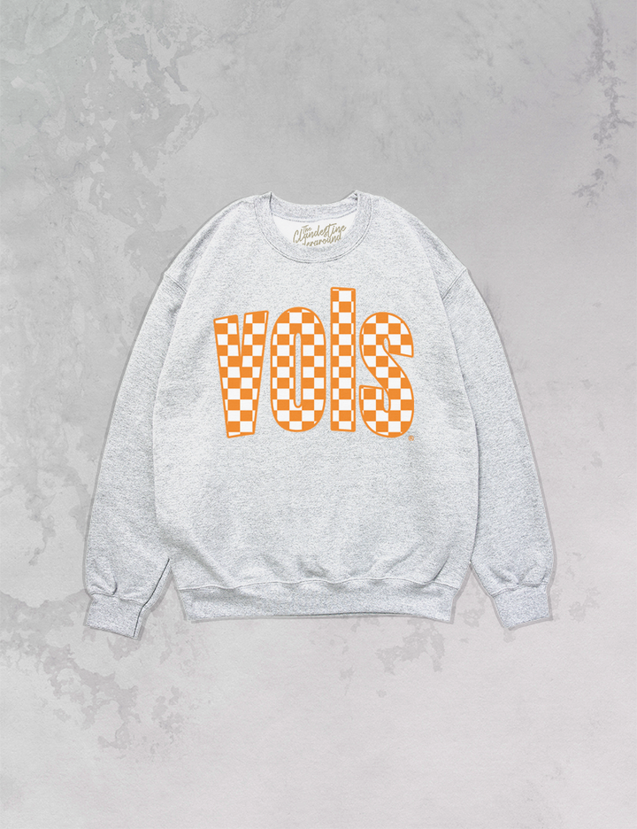 Underground Original Design: 90's Tennessee VOLS, Checkerboard Oversized 90s Sweatshirt