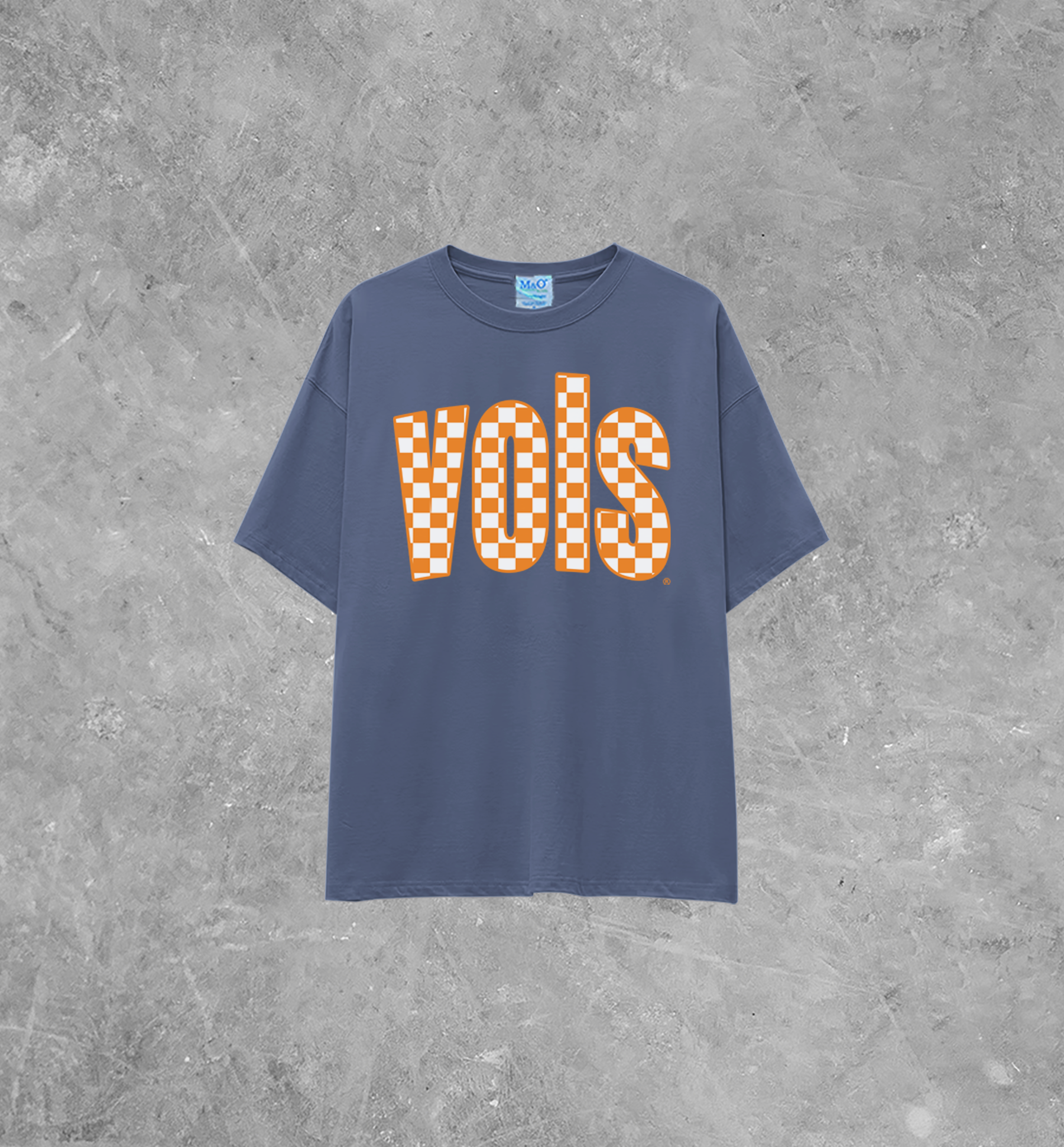 Tennessee Vols, Checkerboard Lightweight M&O Cotton TShirt