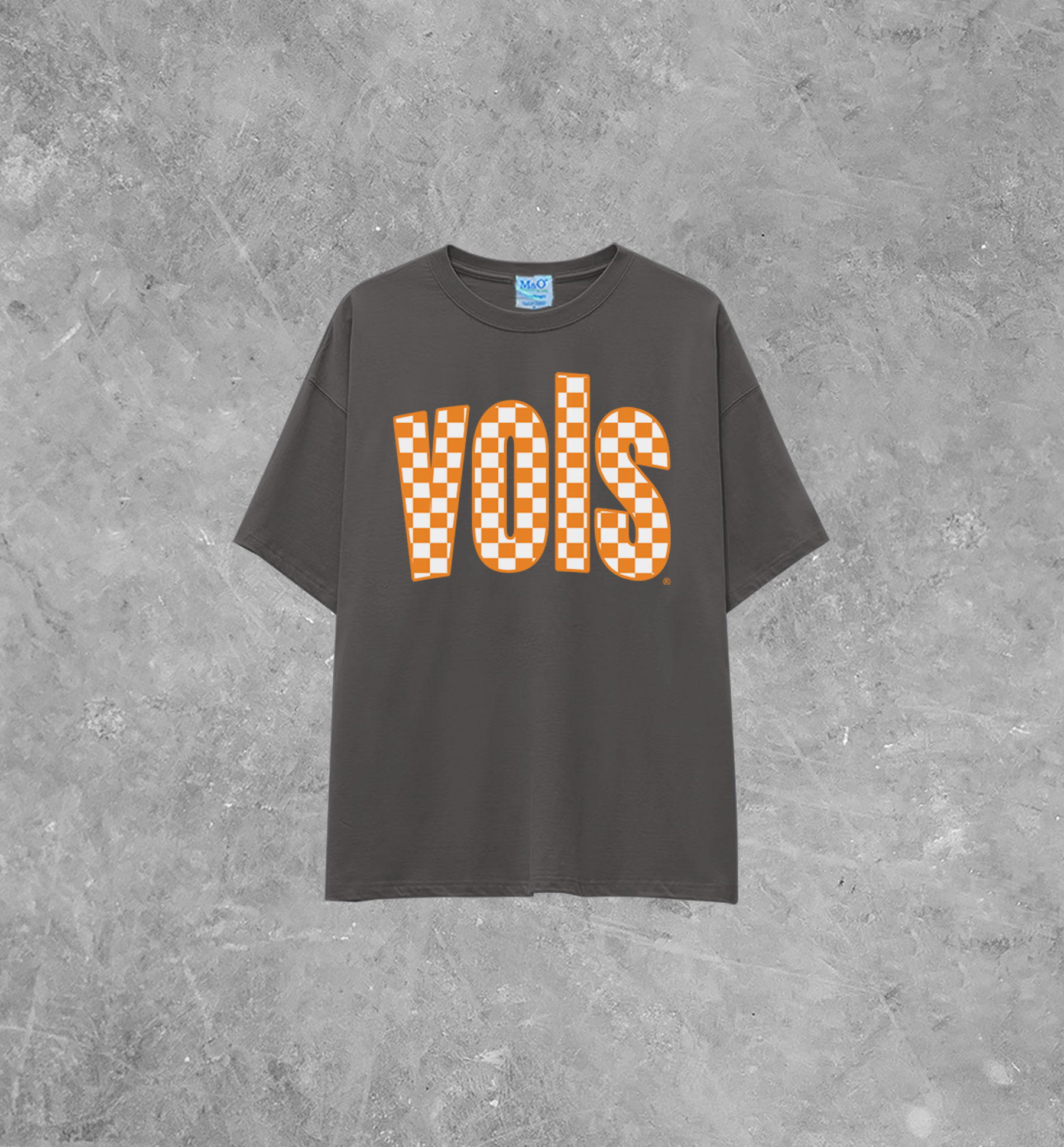 Tennessee Vols, Checkerboard Lightweight M&O Cotton TShirt