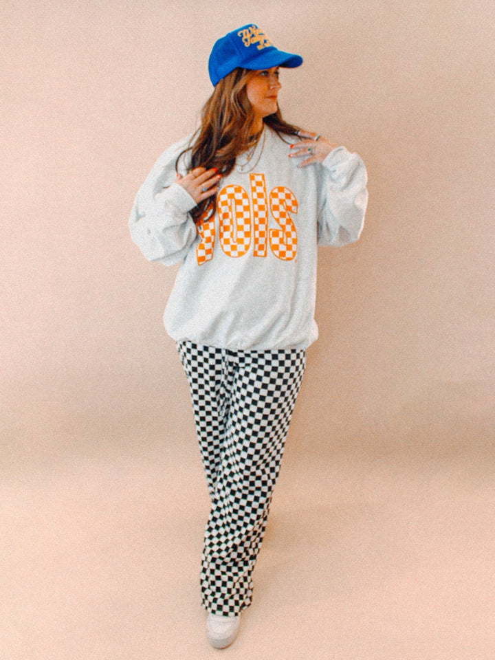 Underground Original Design: 90's Tennessee VOLS, Checkerboard Oversized 90s Sweatshirt