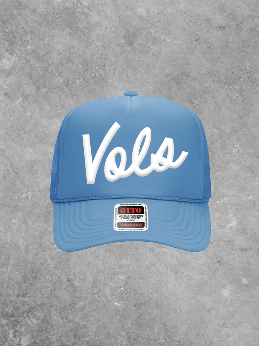 Vols Cursive Lettering, PUFF TN Game Day Trucker Hat