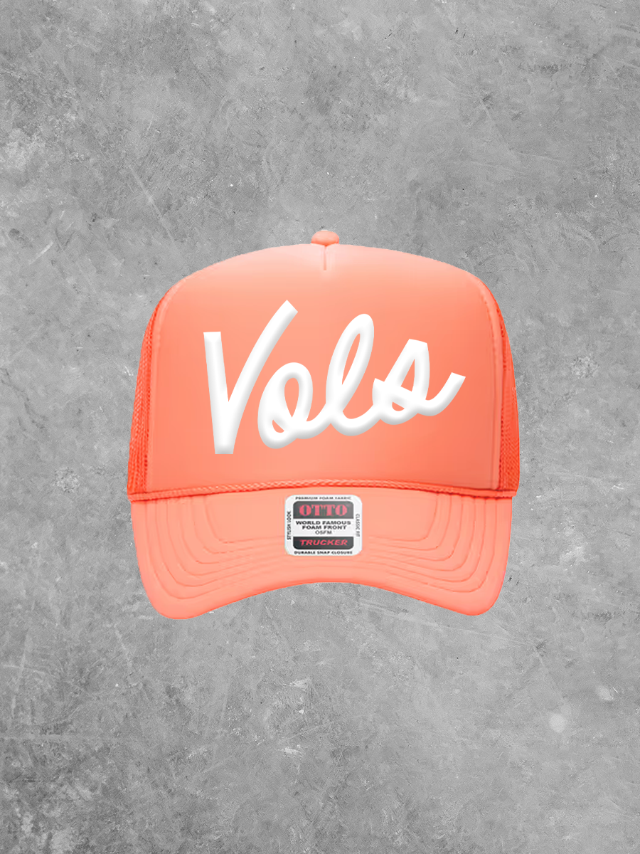 Vols Cursive Lettering, PUFF TN Game Day Trucker Hat