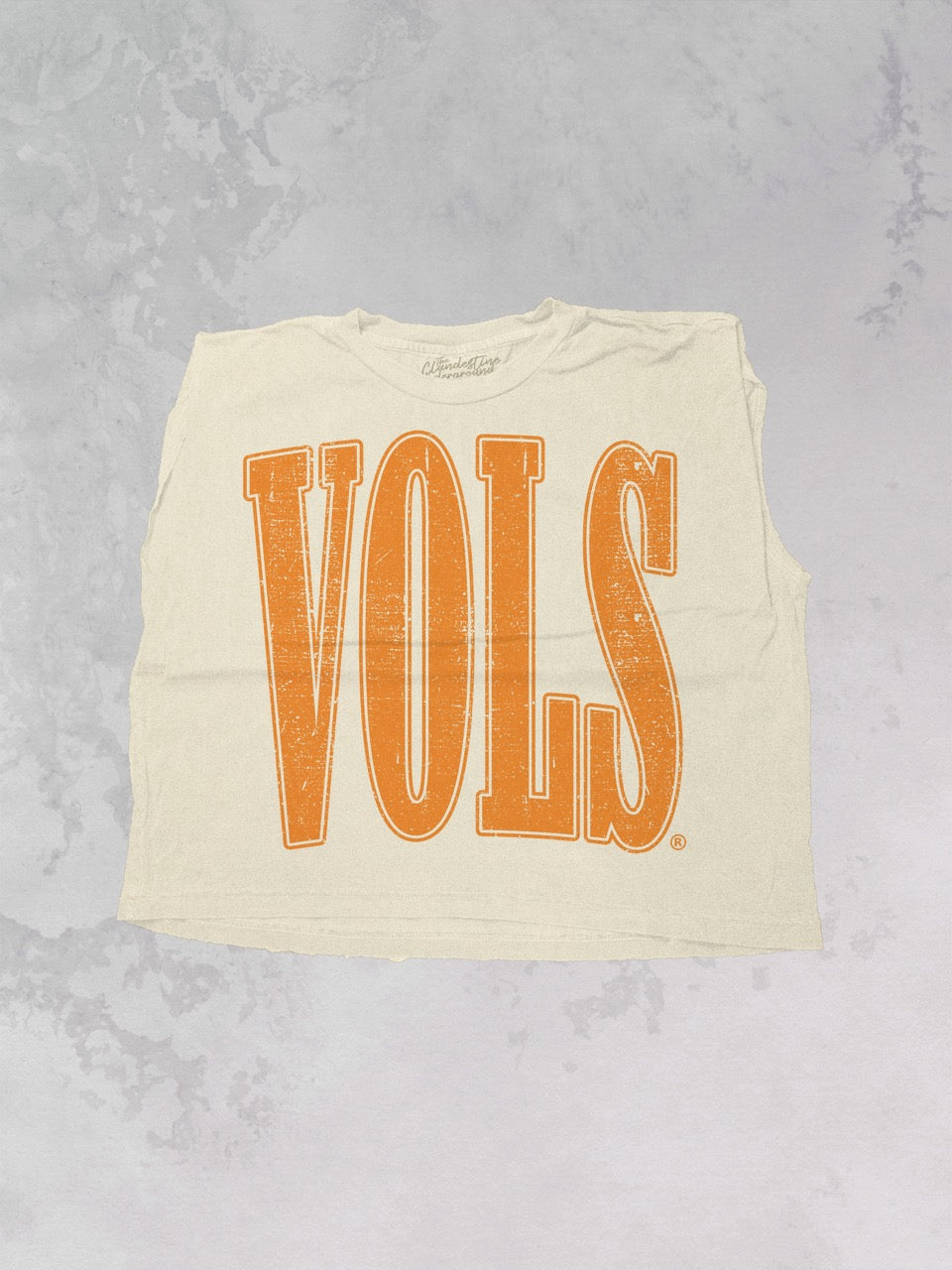 Underground Original Design: Tennessee VOLS Block Cropped Muscle Tank