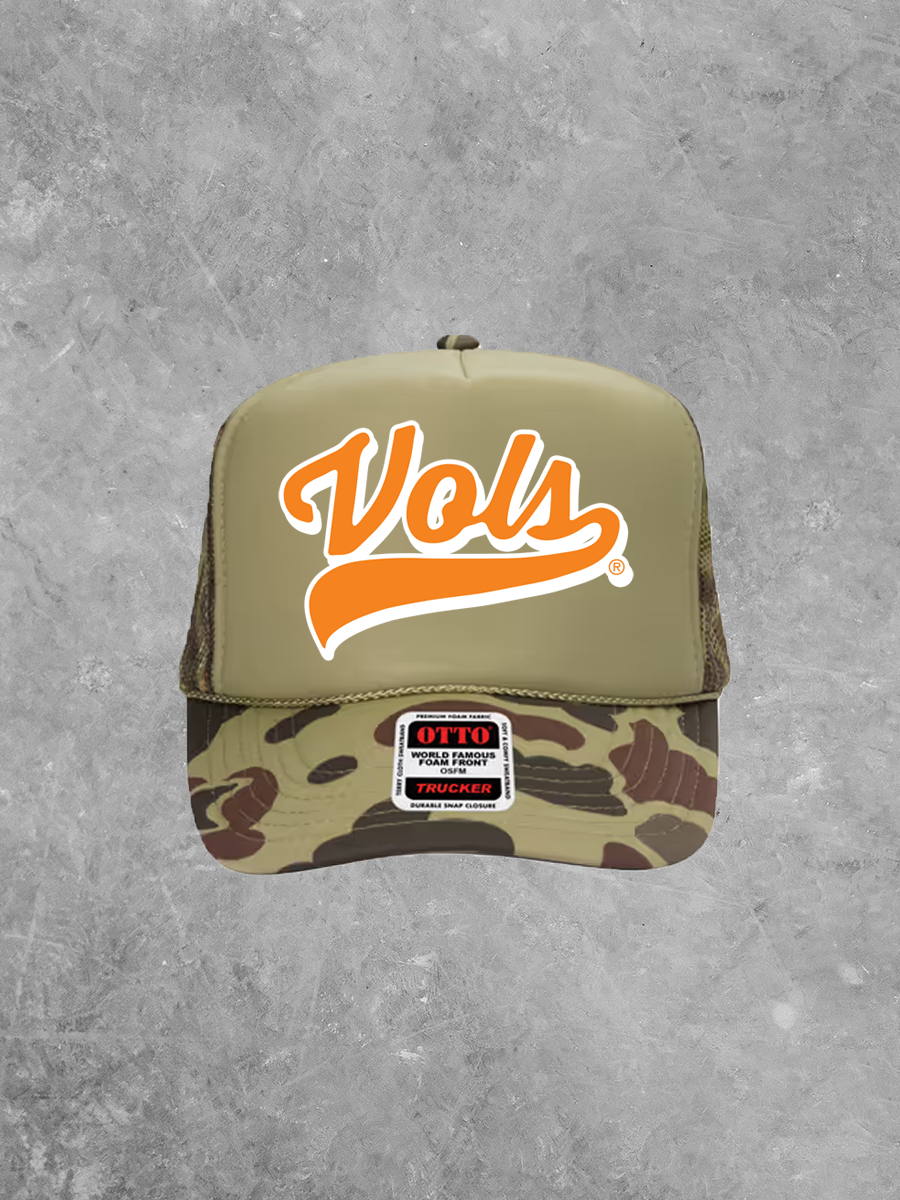 Vols Script, Orange & White Game Day Trucker Hat