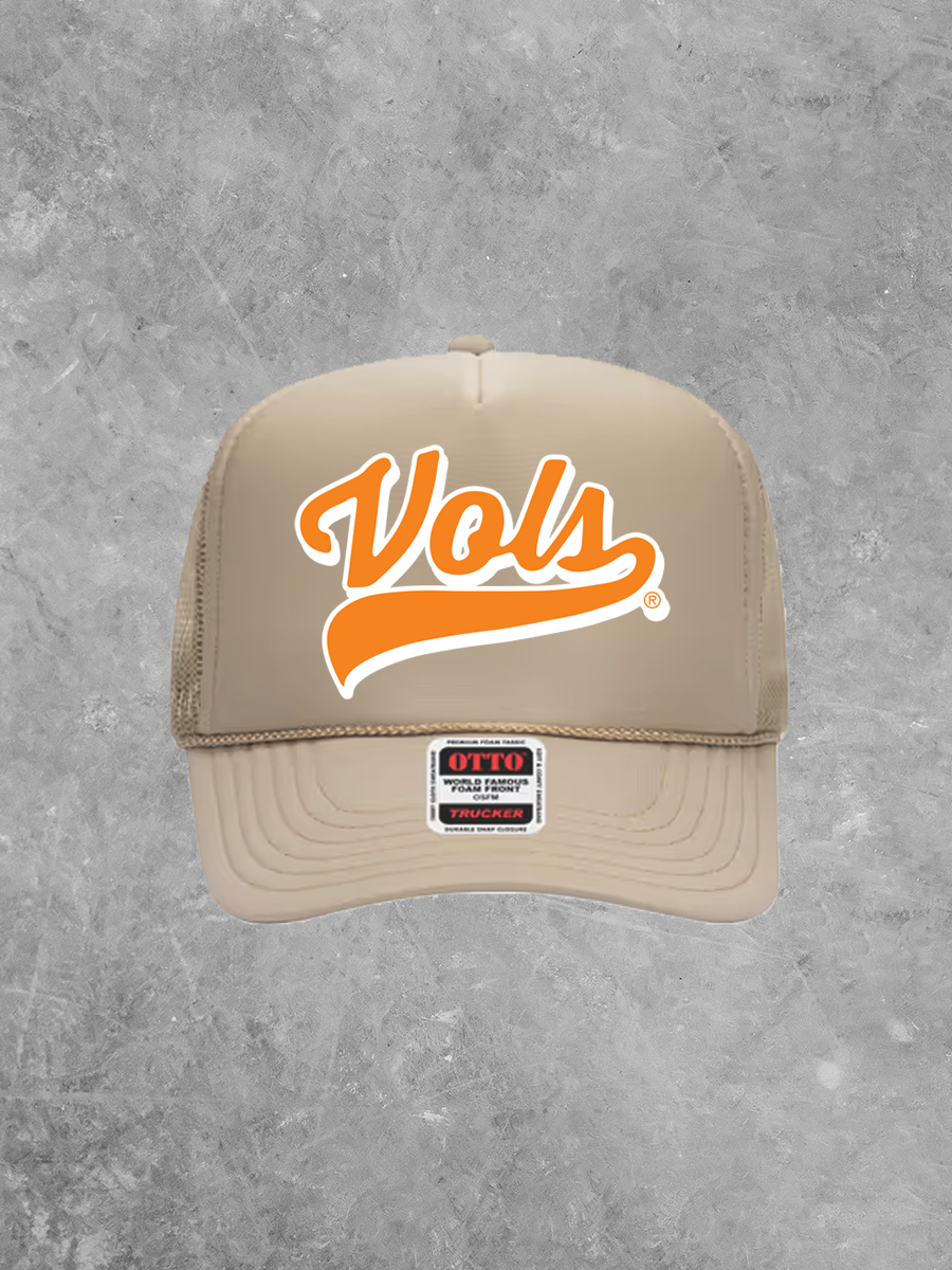 Vols Script, Orange & White Game Day Trucker Hat