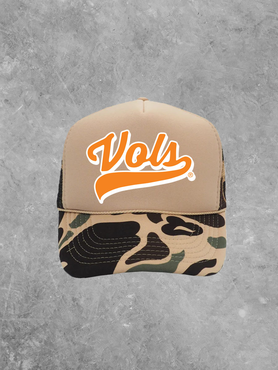 Vols Script, Orange & White Game Day Trucker Hat