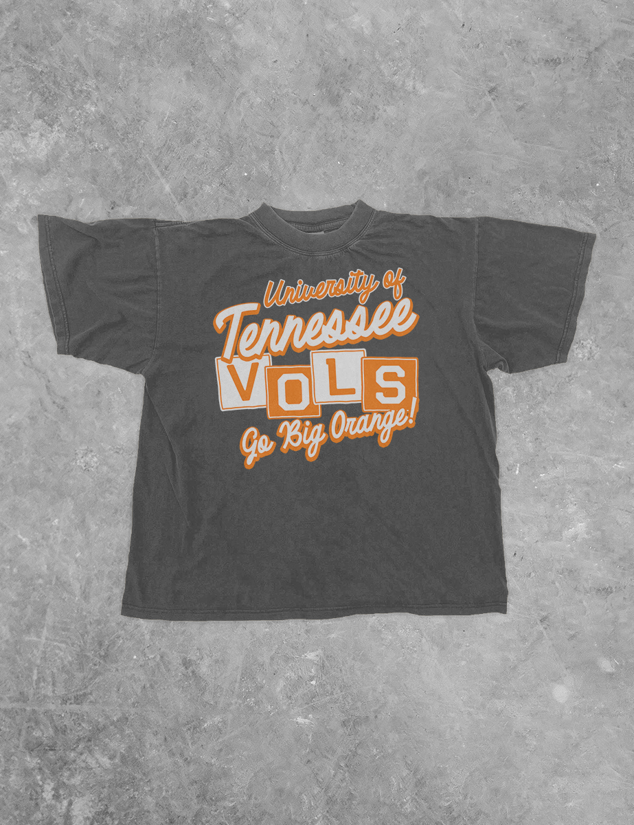 Underground Original Design: VOLS Square Lettering, GBO Boxy Cotton TShirt