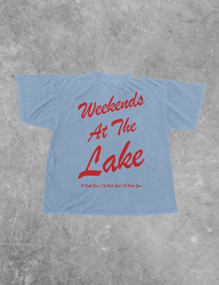 Underground Original Design: Weekends At The Lake, Summer Boxy Cotton T-Shirt