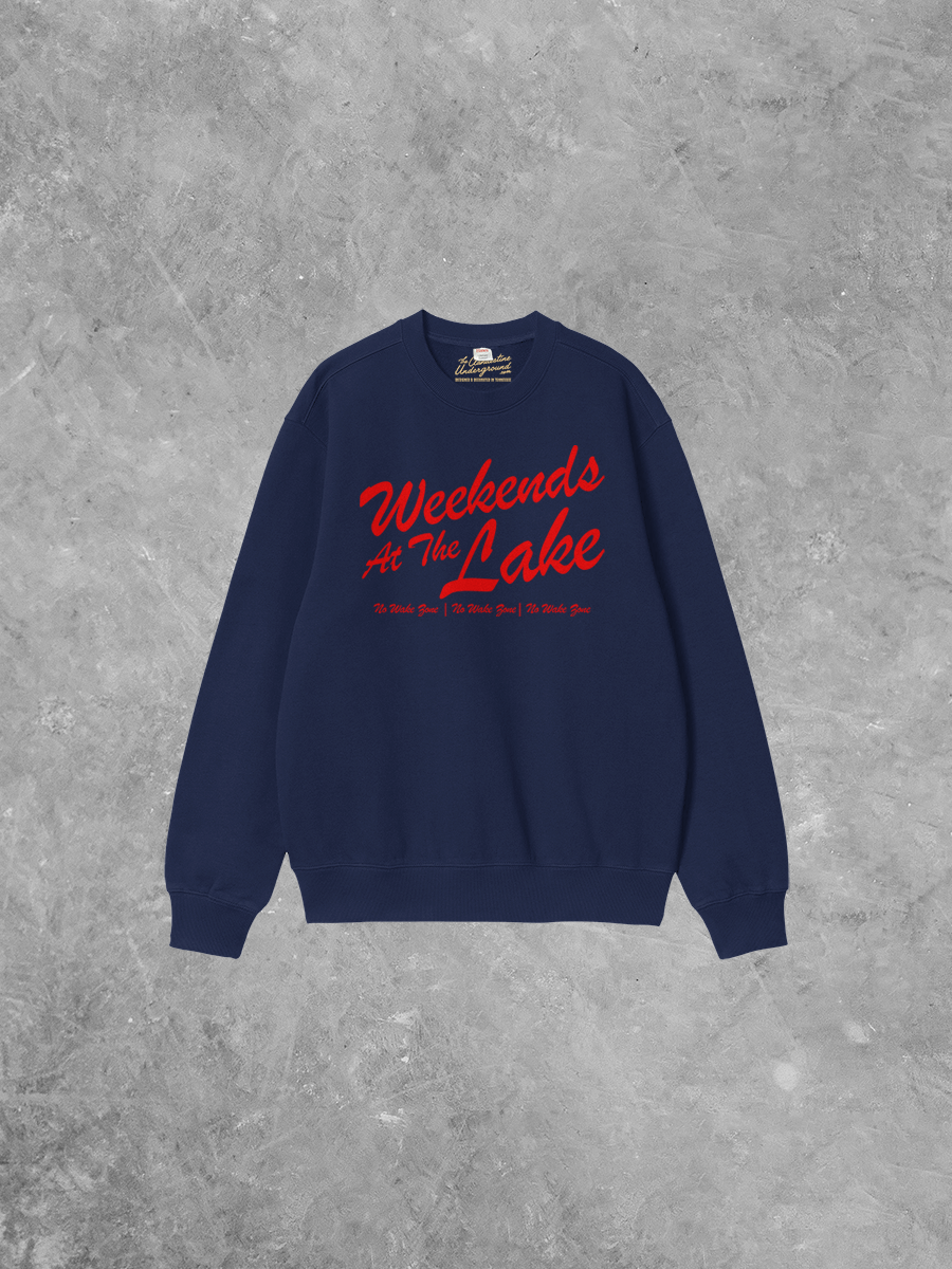 Underground Original Design: Weekends at the Lake Boxy Cotton Sweatshirt