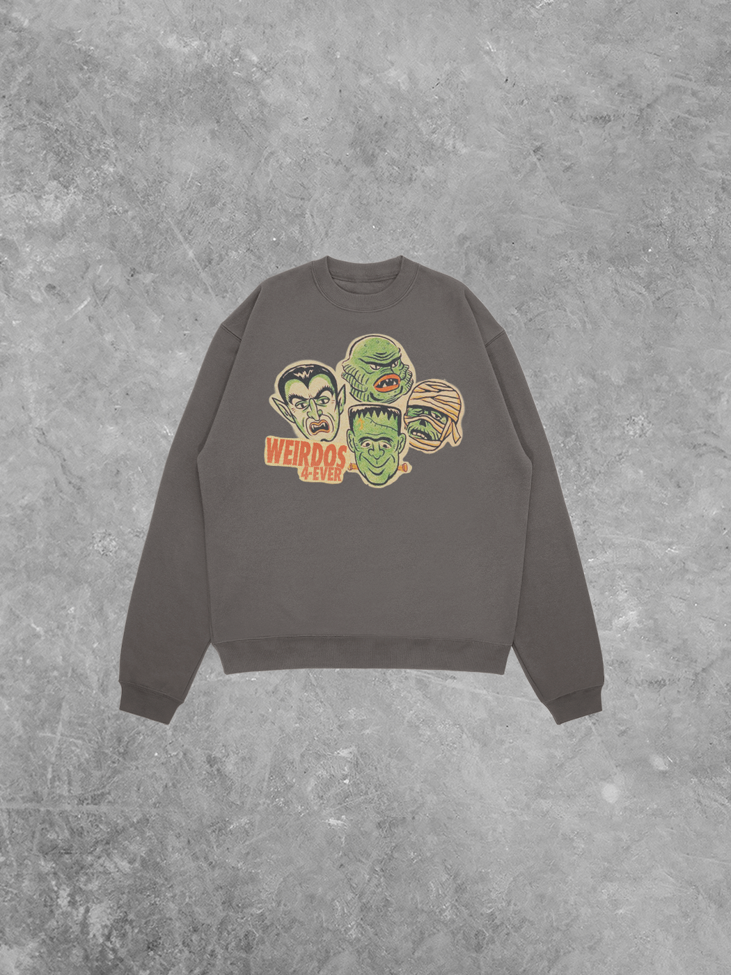 Underground Original Design: Weirdos 4 Ever Relaxed AS Garment Dyed Sweatshirt