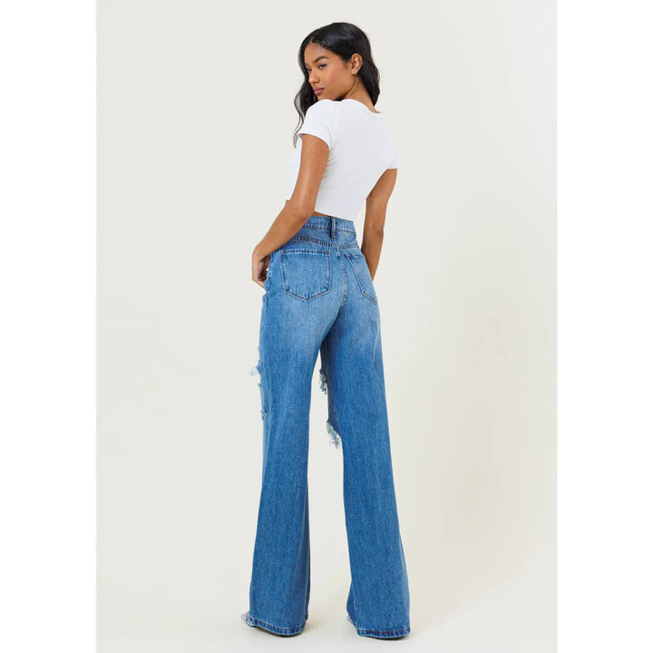 90s Distressed Wide Leg Jeans