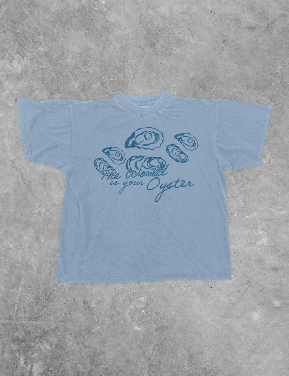 Underground Original Design: The World is Your Oyster Boxy Cotton TShirt