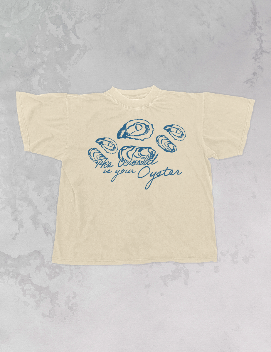 Underground Original Design: The World is Your Oyster Oversized TShirt