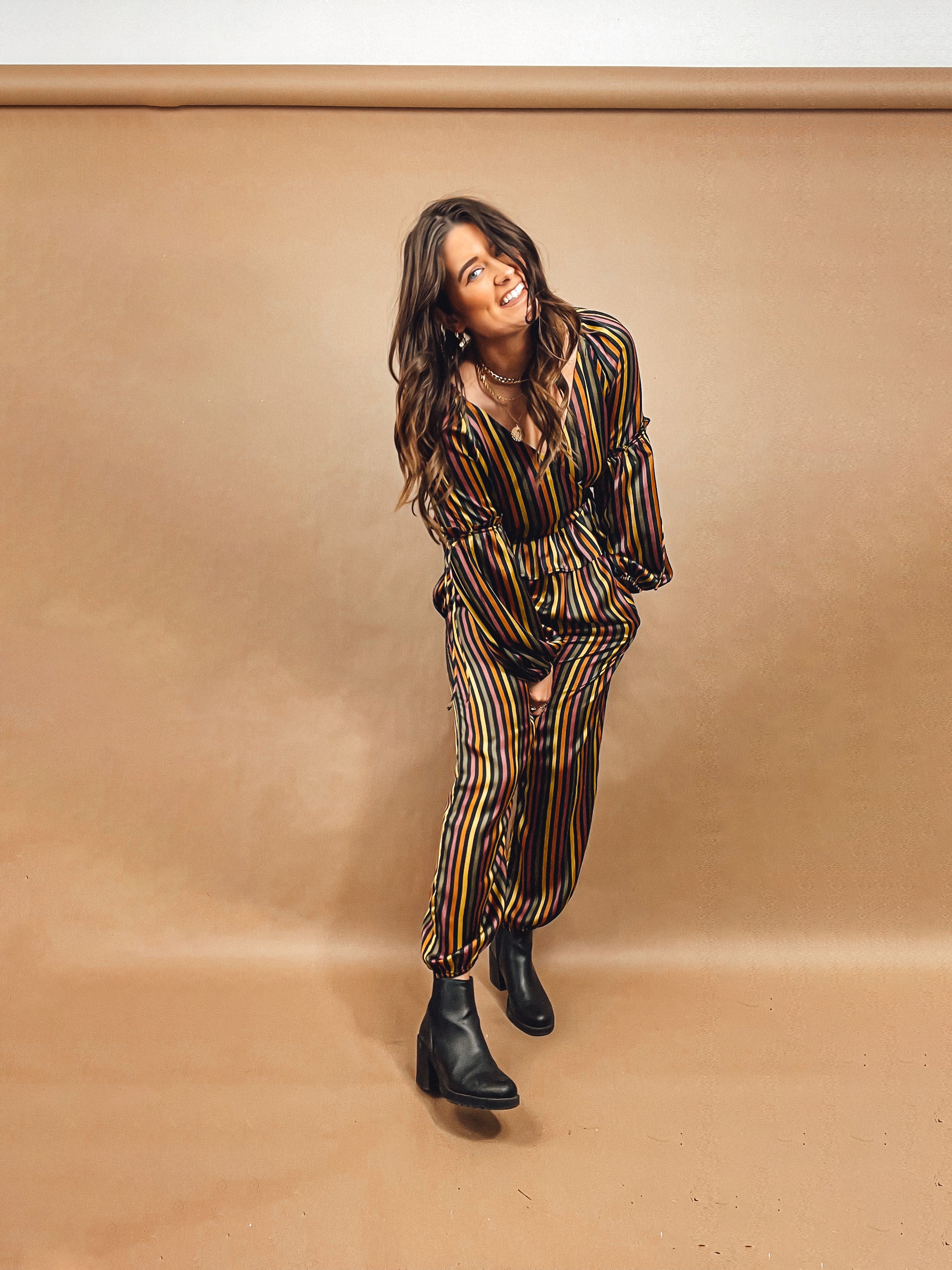 Retro Striped Harem Pants