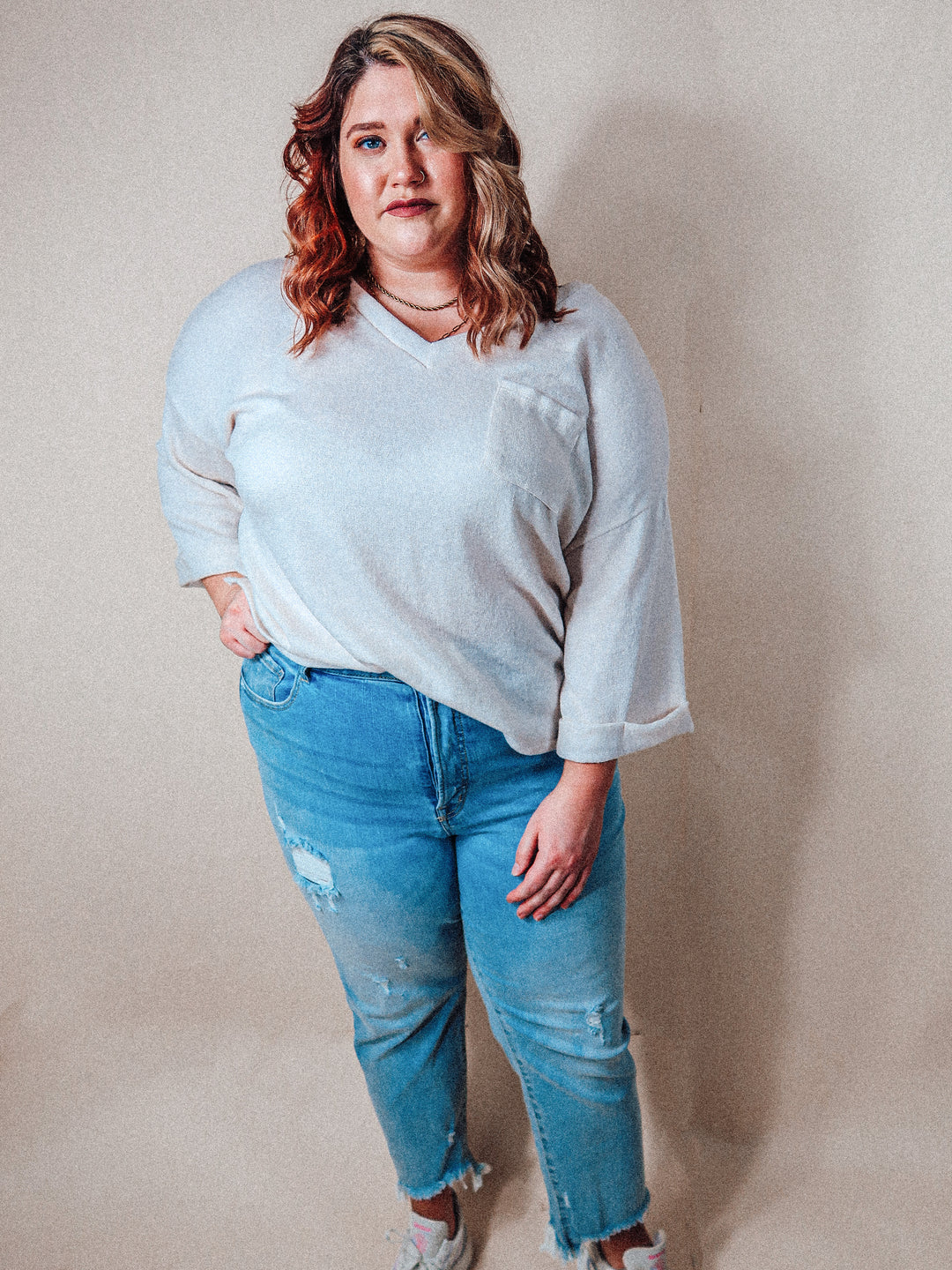 Chrissy Lightweight Sweater | Curvy