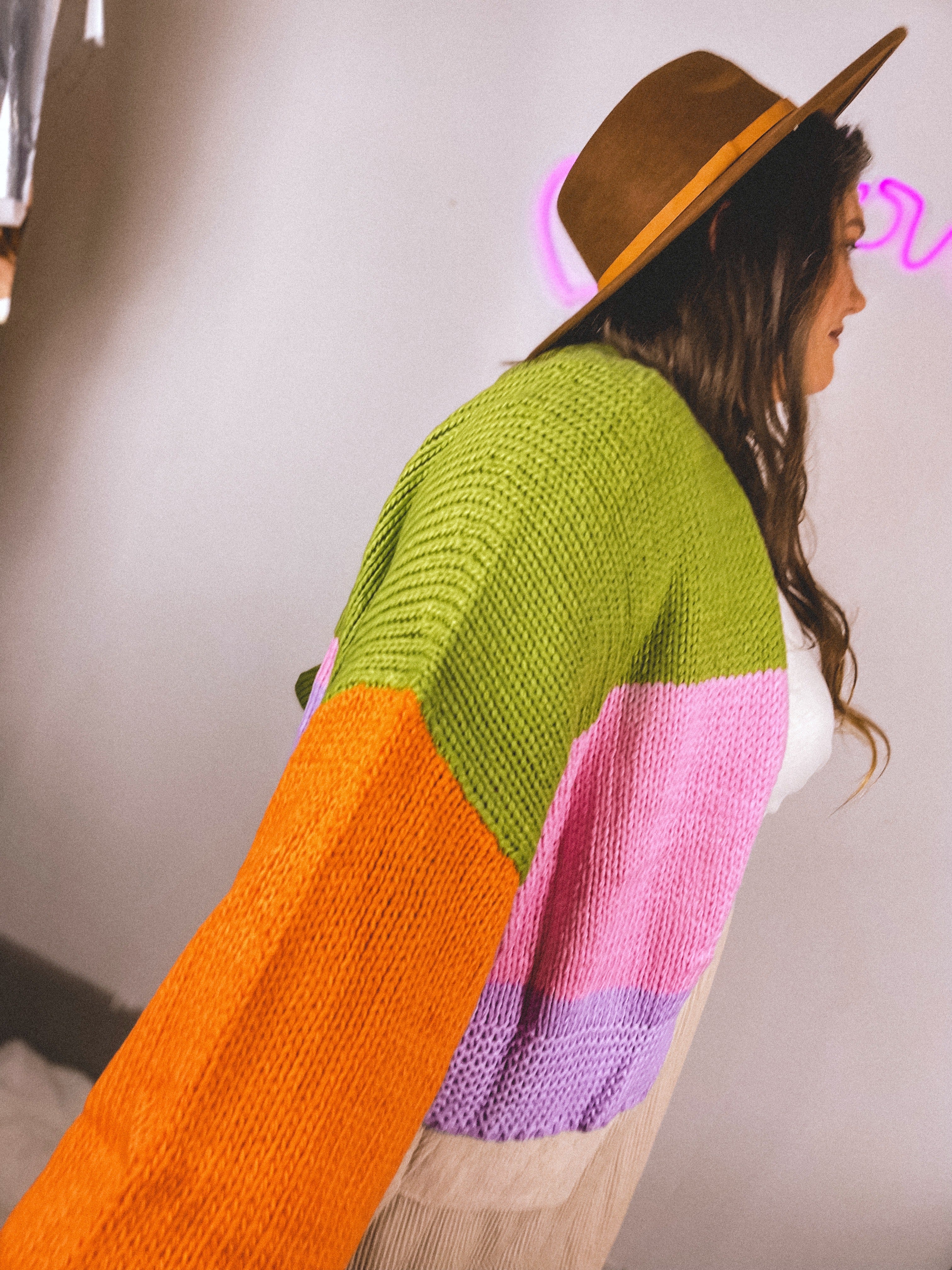 Color Block Oversized Sweater | Curvy