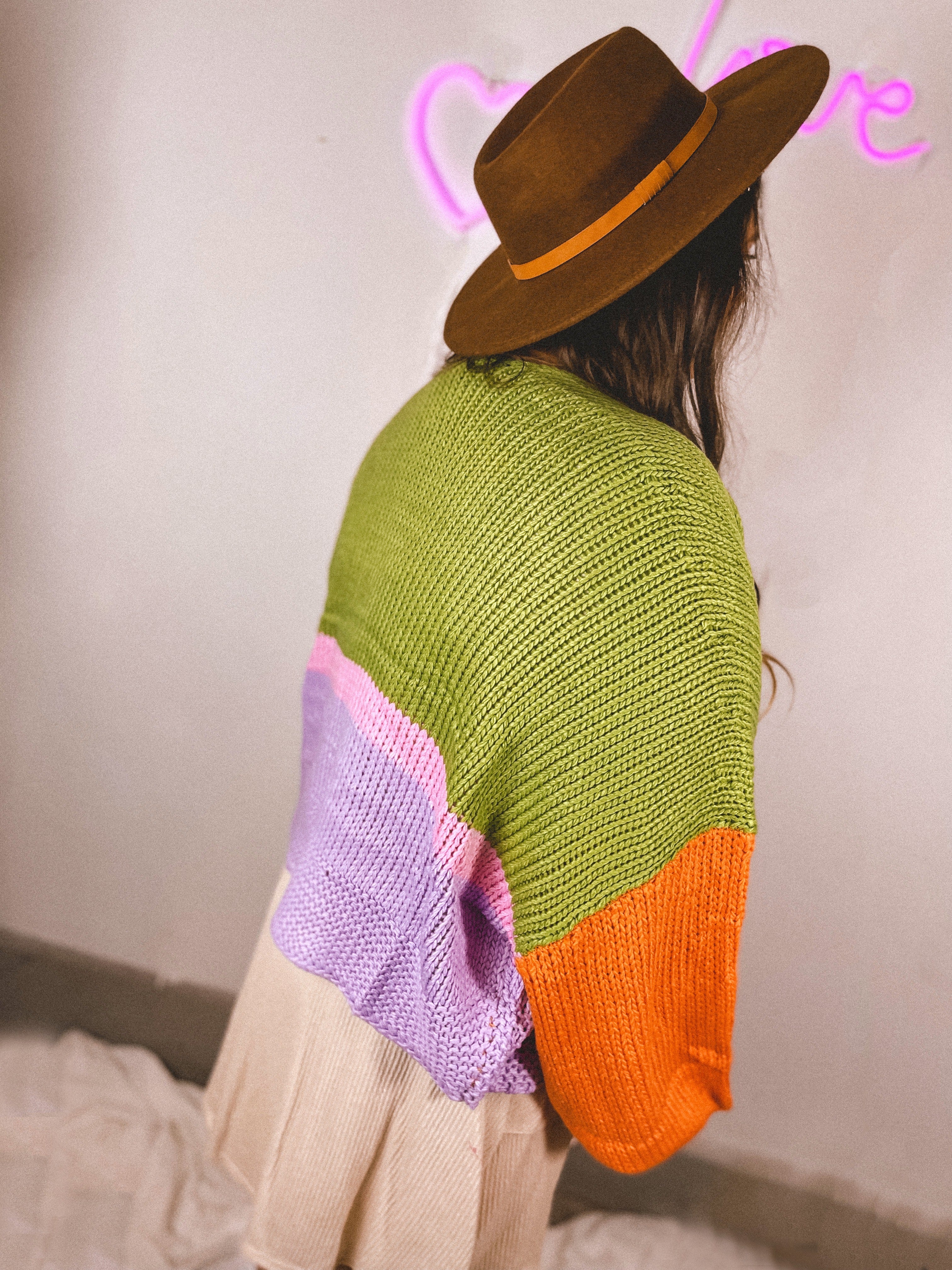 Color Block Oversized Sweater | Curvy