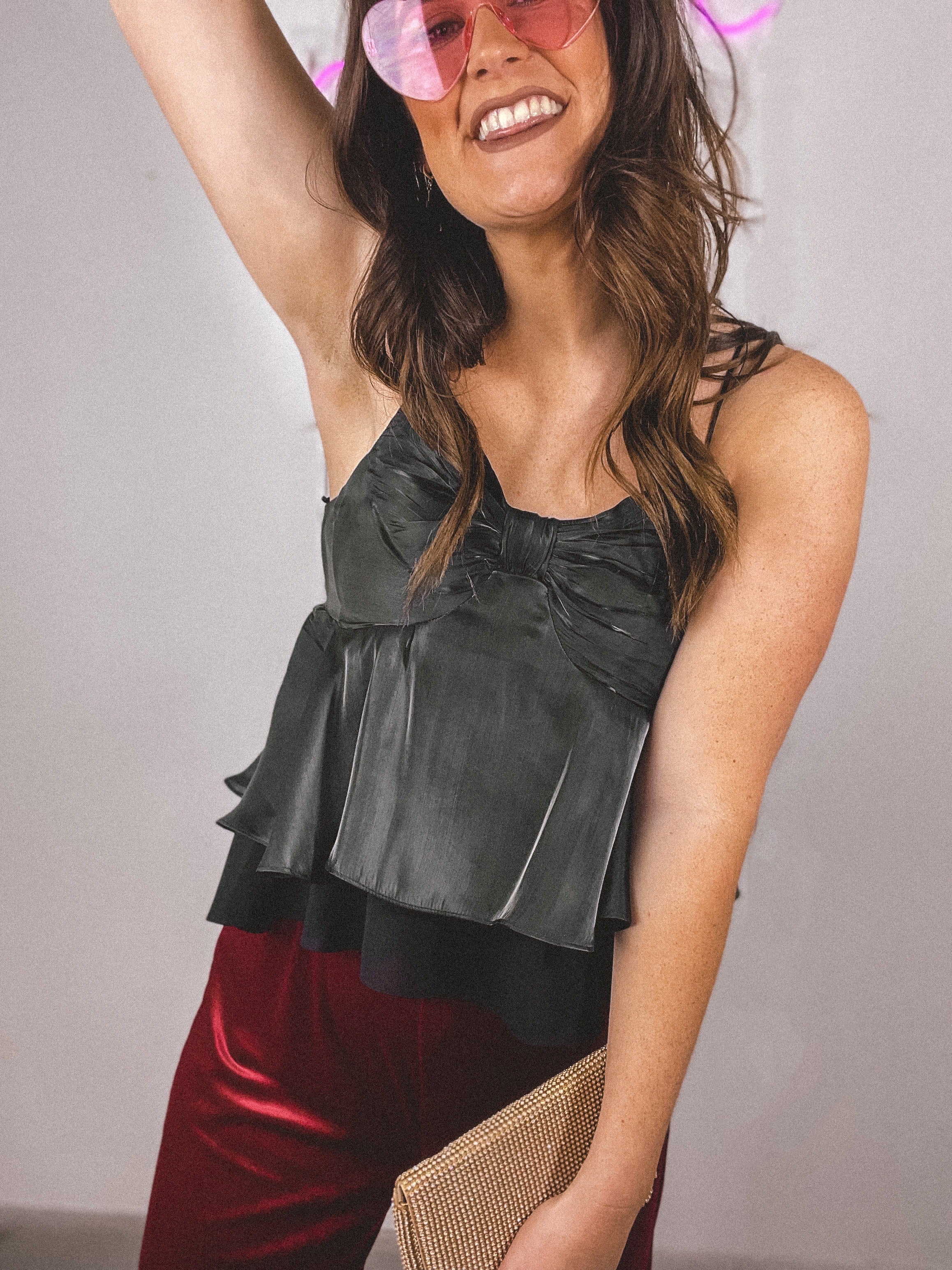 Black Bow Blouse