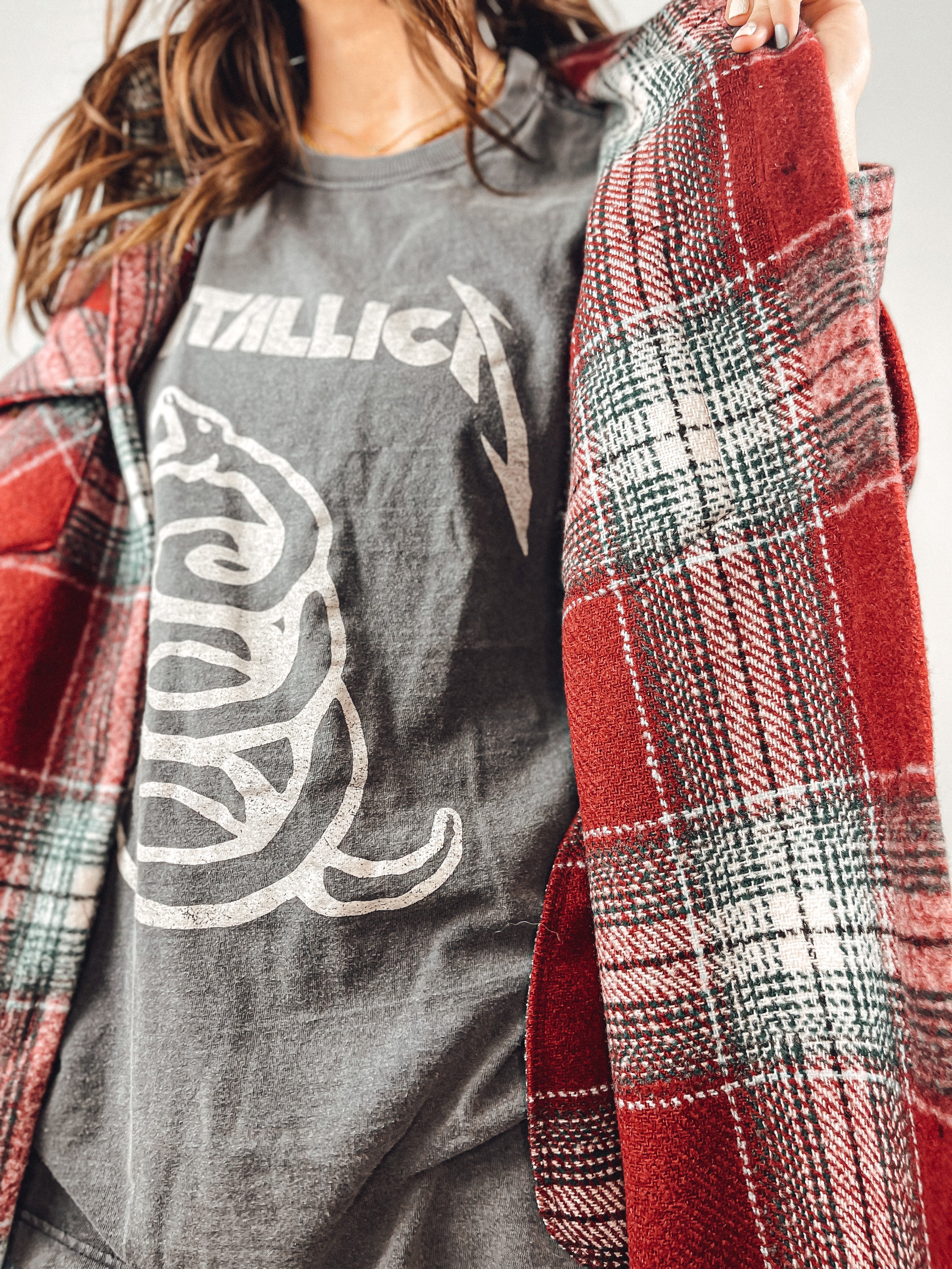 Plaid Long Shirt Jacket