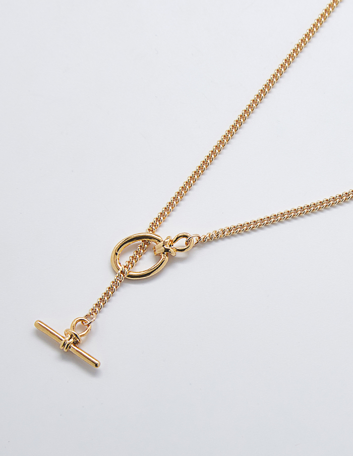 Gold Statement Toggle Necklace