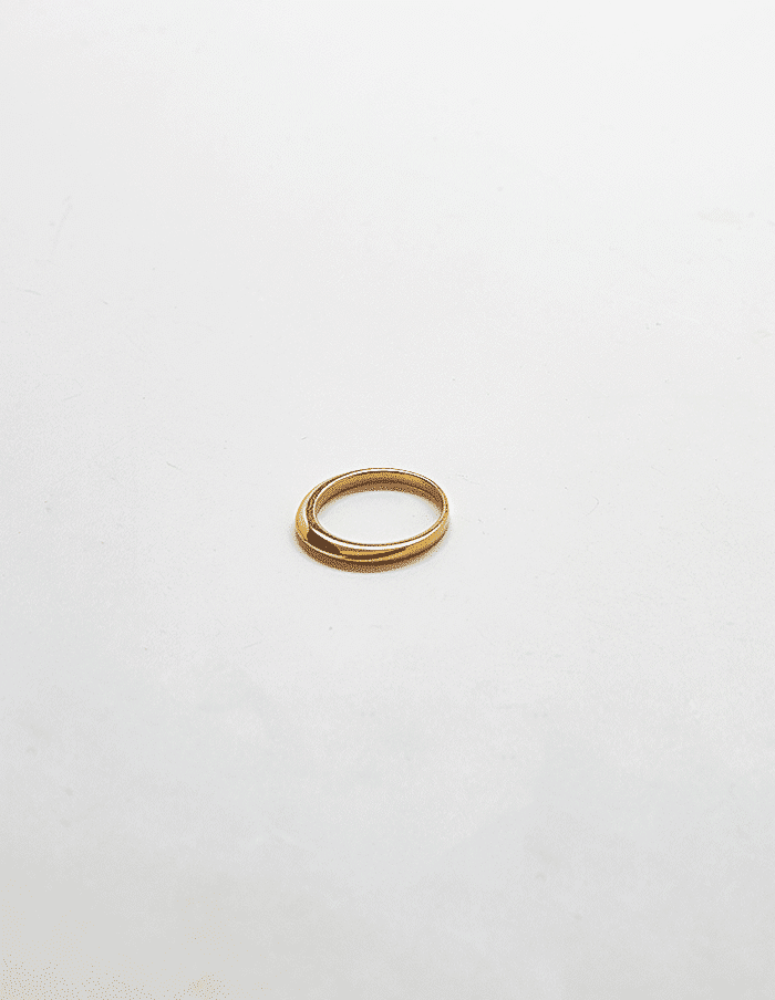 Gold Tapered Point Ring - Stacking Rings