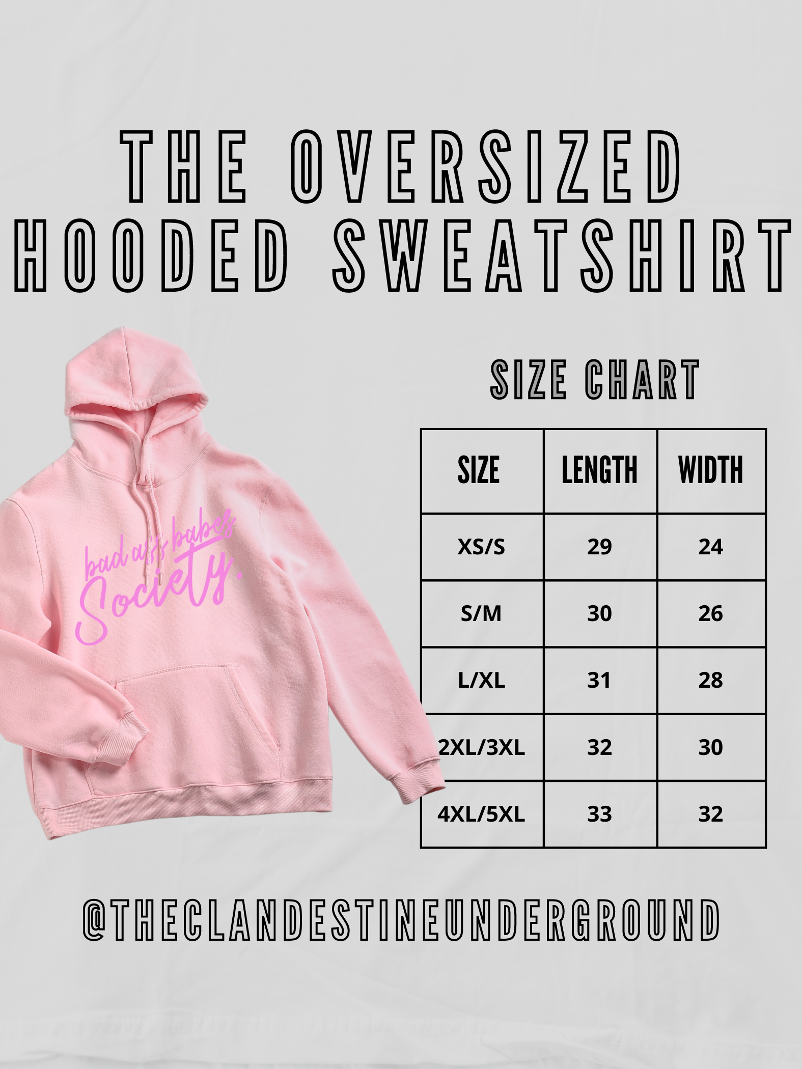 Underground Original Design: Find Your Lucky Charm Oversized 90s Hoodie