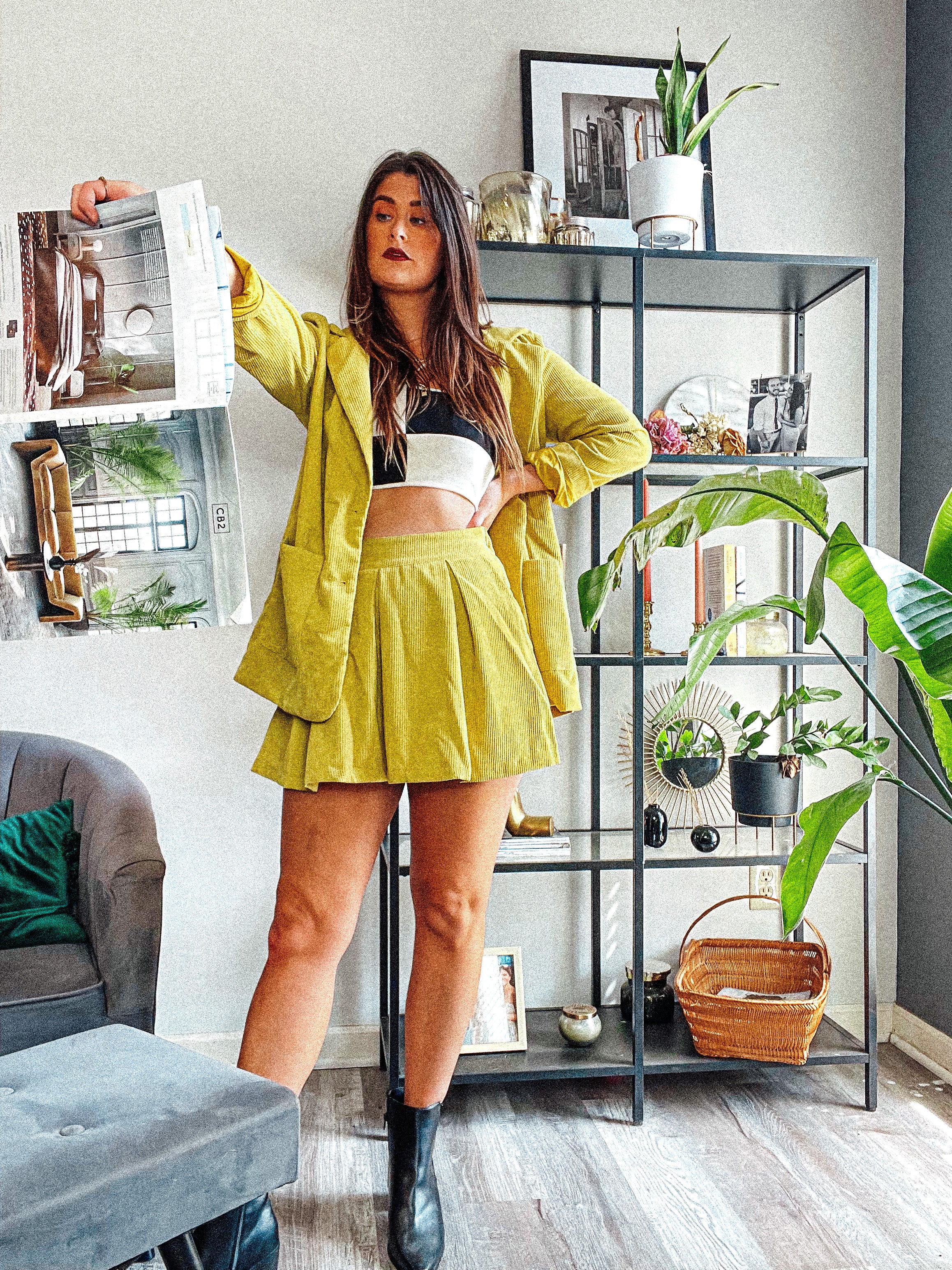 Corduroy Skort with Pockets