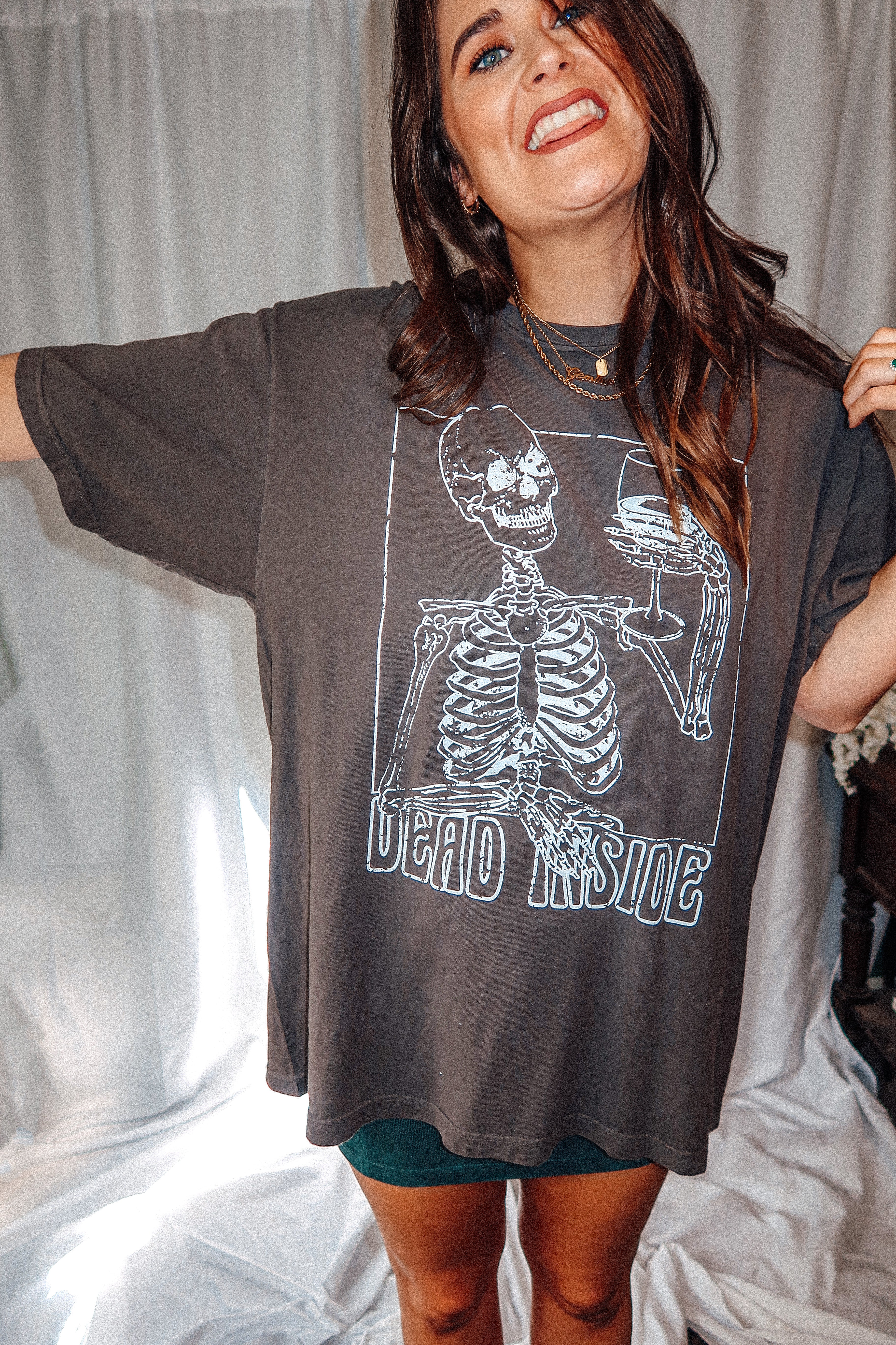 Underground Original Design: Dead Inside Skeleton Oversized TShirt