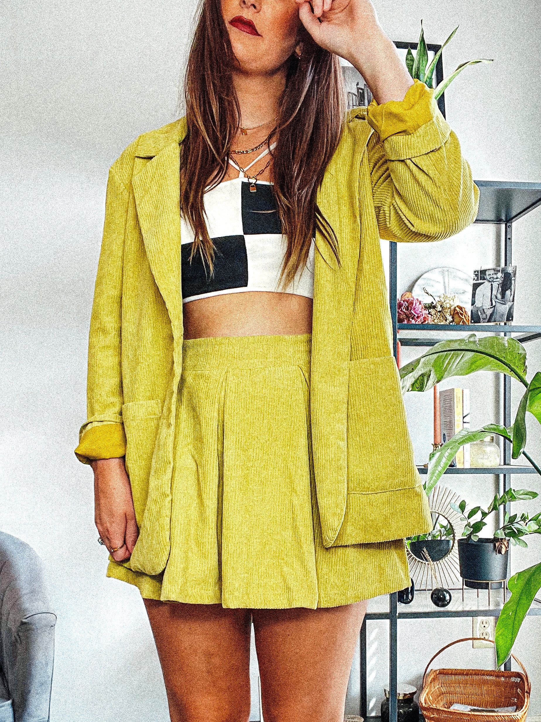 Corduroy Skort with Pockets