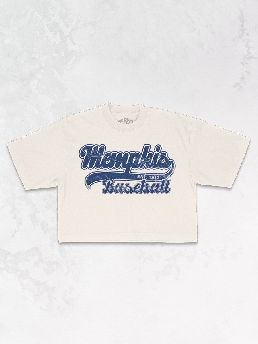 Underground Original Design: Memphis Baseball Crop Oversized TShirt